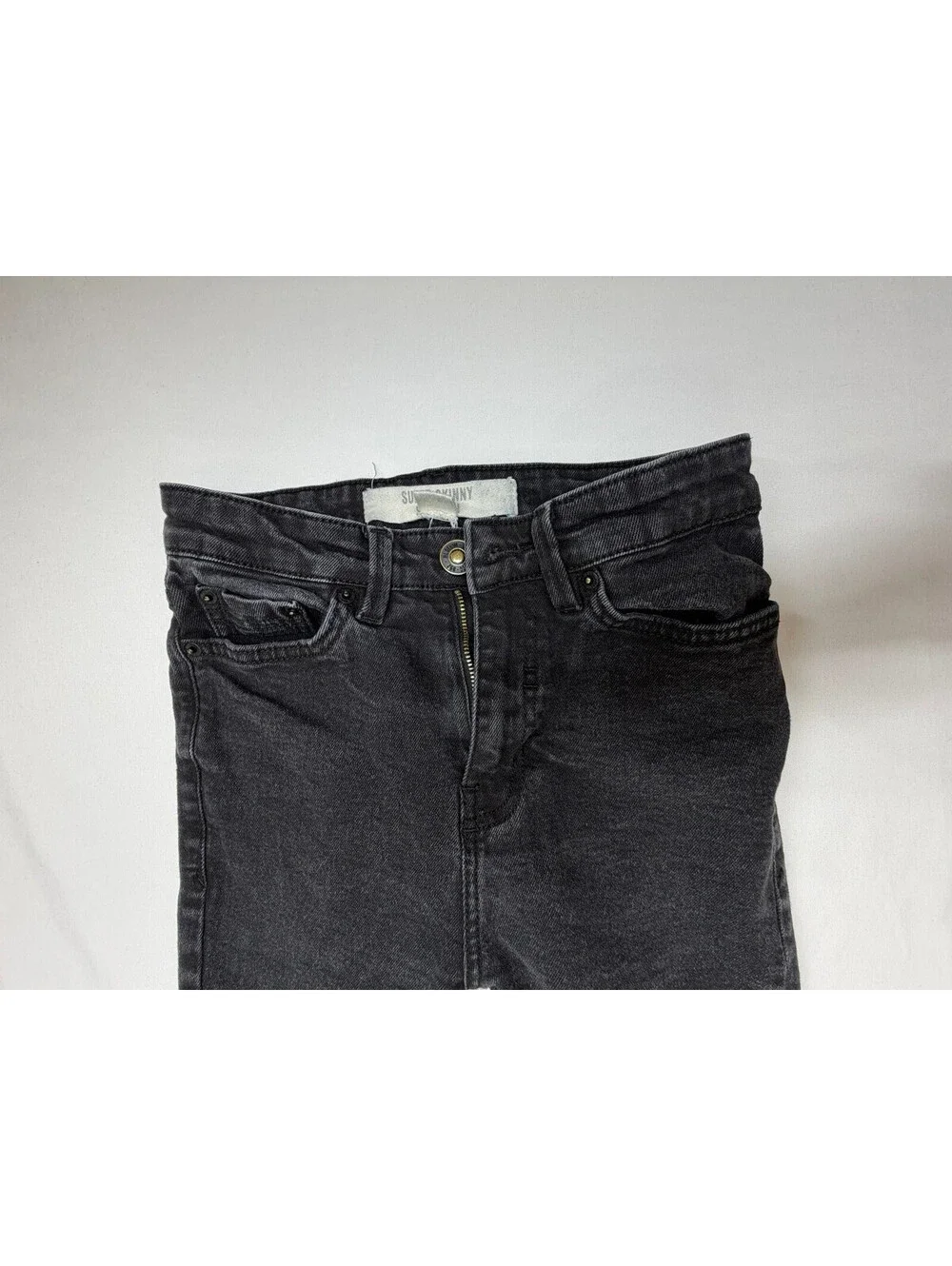 H&M 360 Tech Stretch Men's Skinny Jeans Low Waist Slim Fit Zip Fly Size 28 Black